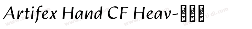Artifex Hand CF Heav字体转换